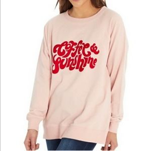 Wildfox Coffee & Sunshine Crewneck Sweatshirt Large